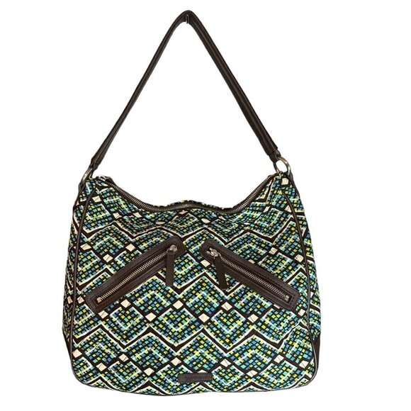 NWT Vera Bradley Vivian Hobo Shoulder Bag Purse Rainforest Print Casual Preppy - Picture 1 of 10